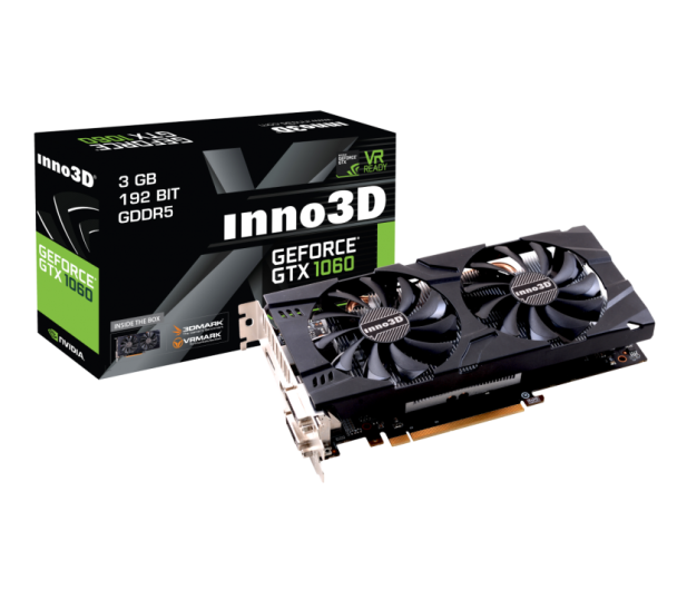 Inno3D GeForce GTX 1060 TwinX2 3GB GDDR5 1506/8000 (DP HDMI 2xDVI-D) N106F-2SDN-L5GS - 402517 - zdjęcie